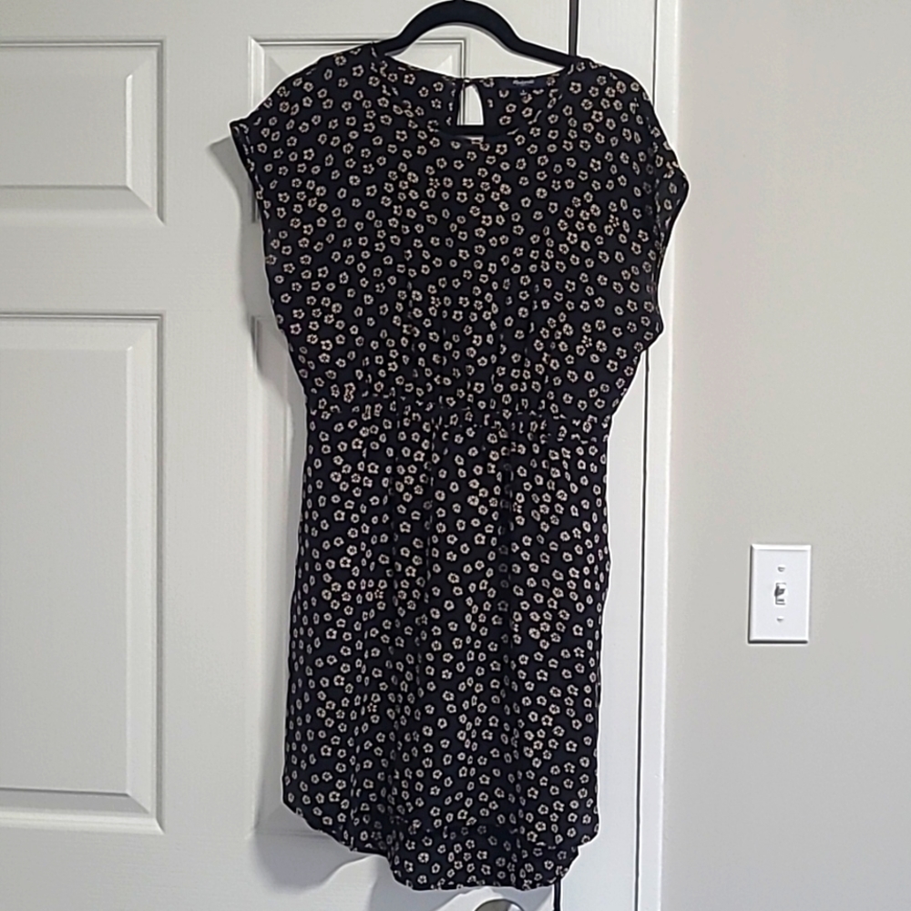 Madewell Silk Mini Dress with Pockets and Open Back